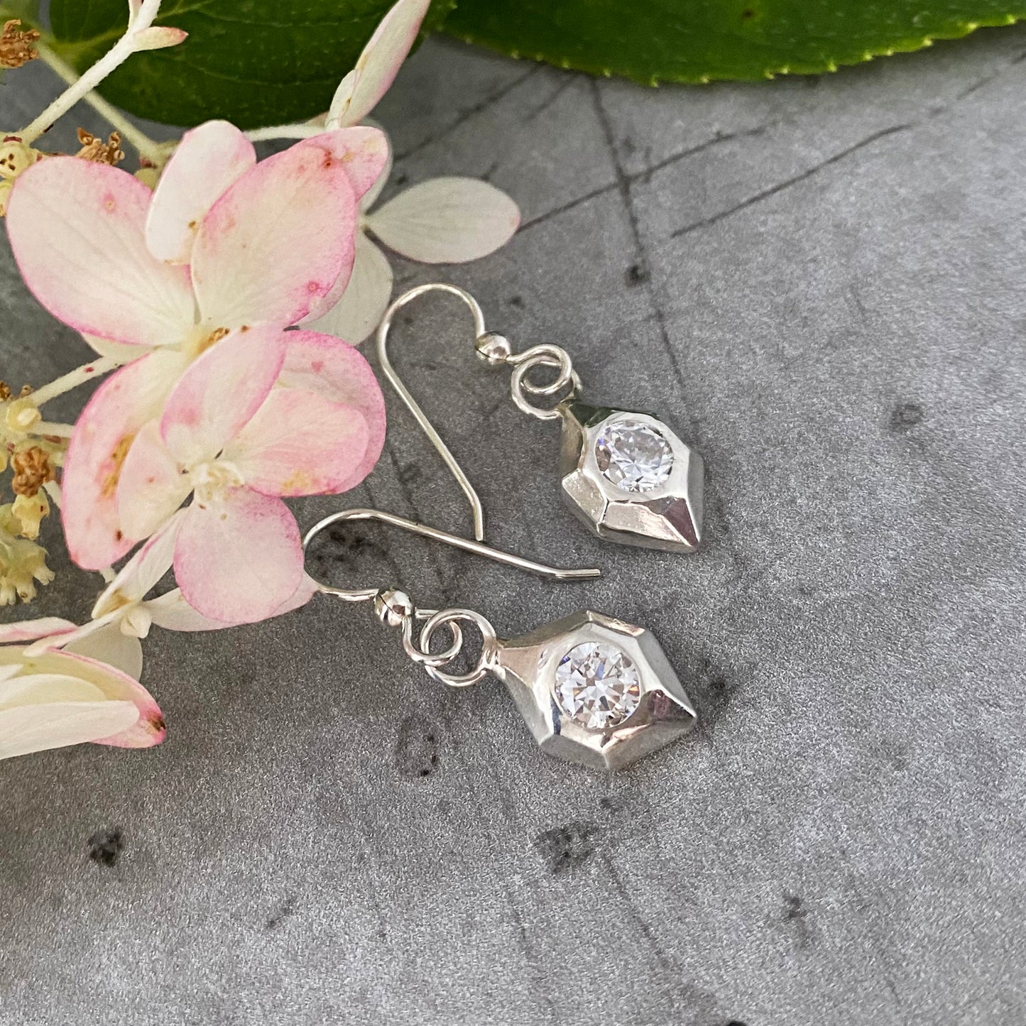 Geometric Cubic Zirconia Earrings