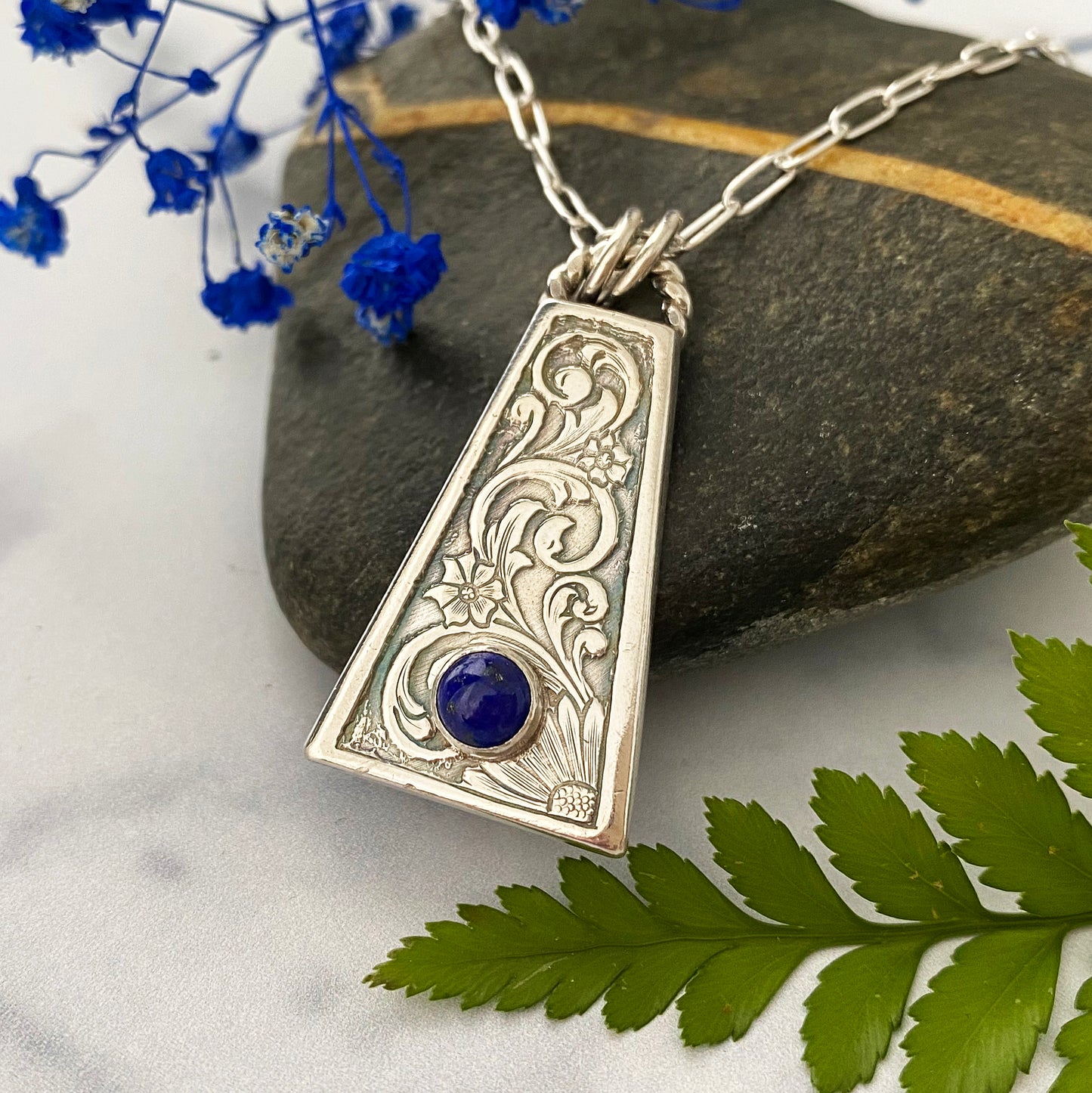 Euclidian Blue Lapis Necklace