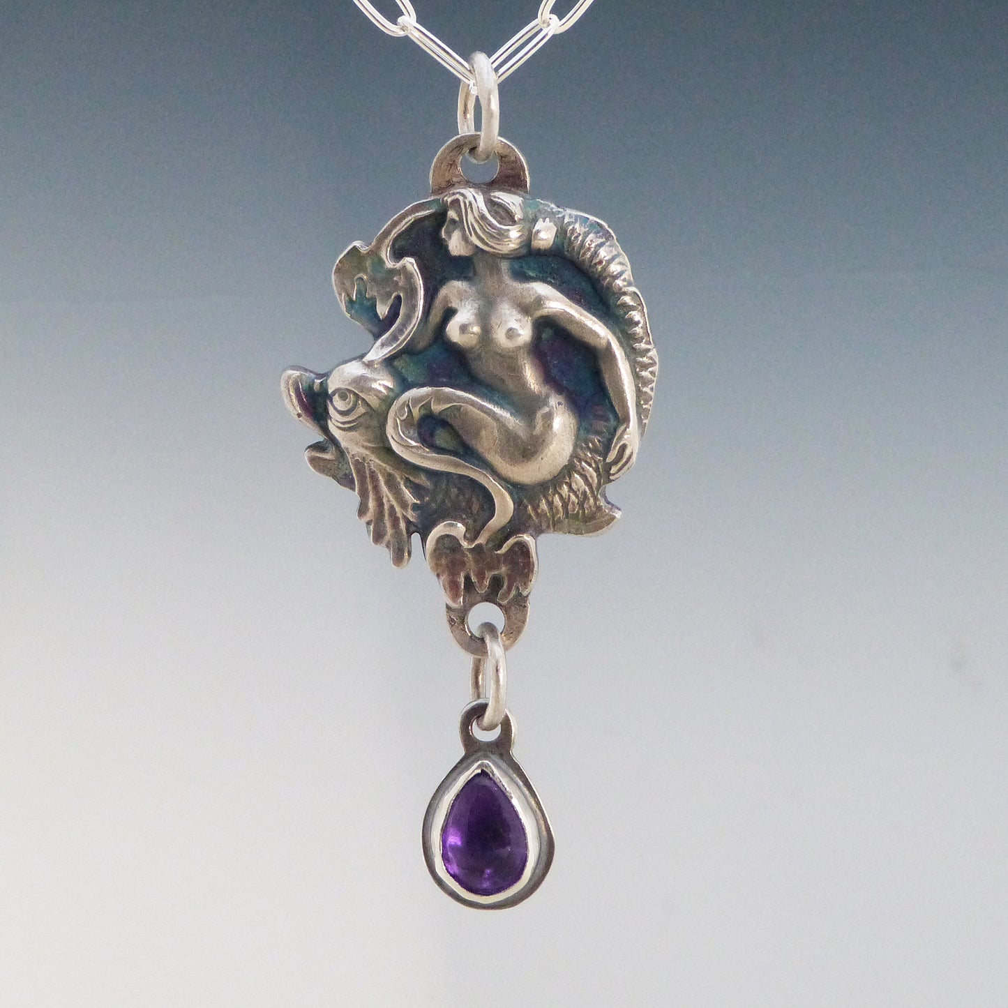 Sparkles the Mermaid with Teardrop Amethyst
