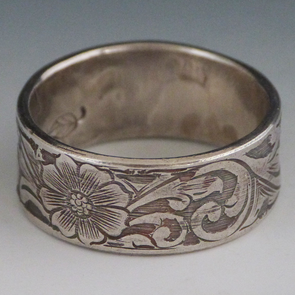 Floral Engraved Ring