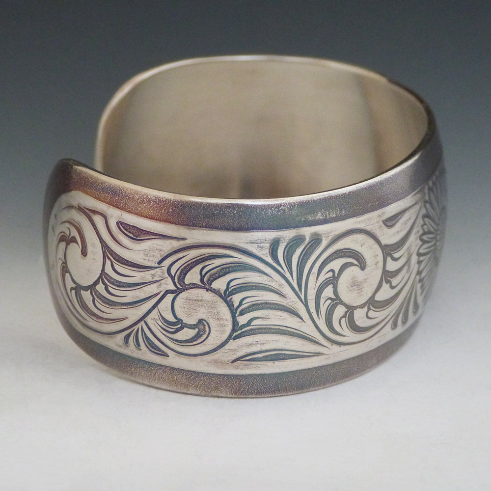 Floral Patterned Cuff Bracelet