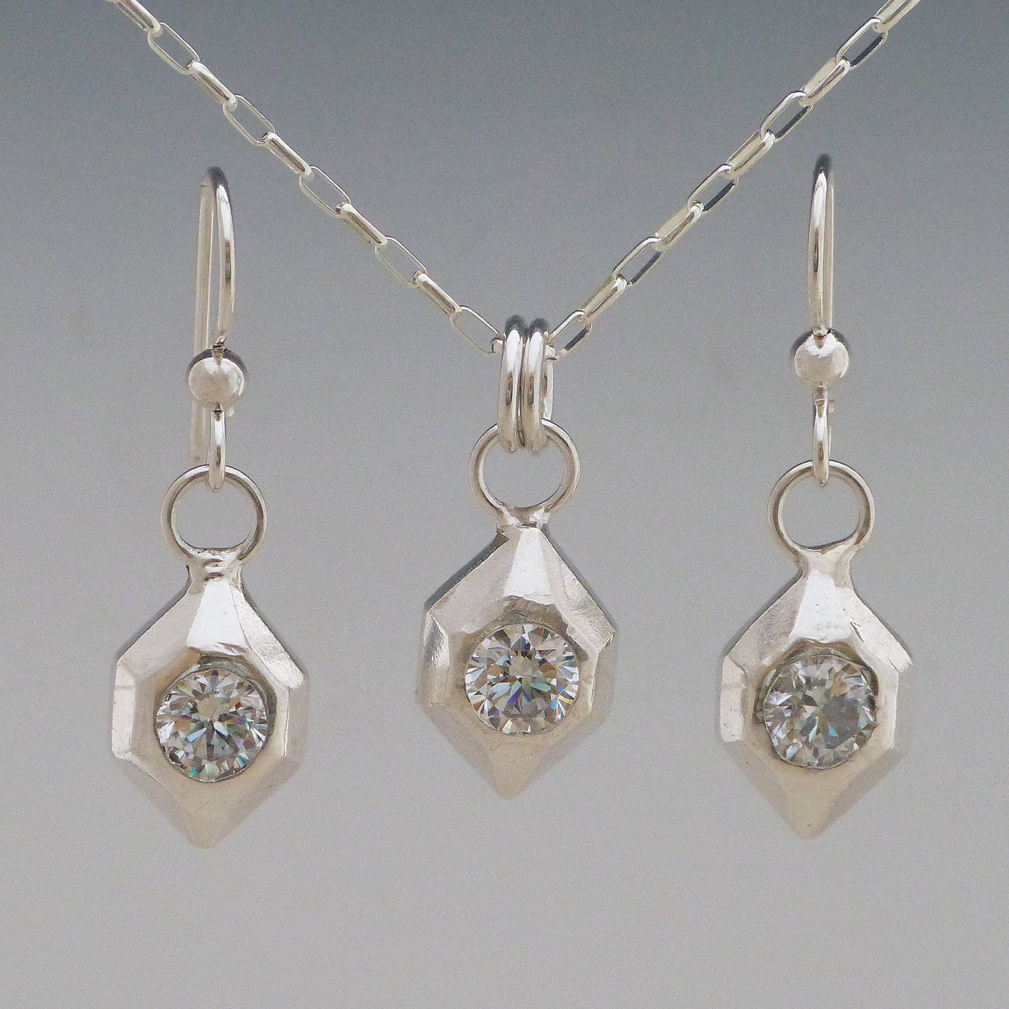 Geometric Gemstone Necklace