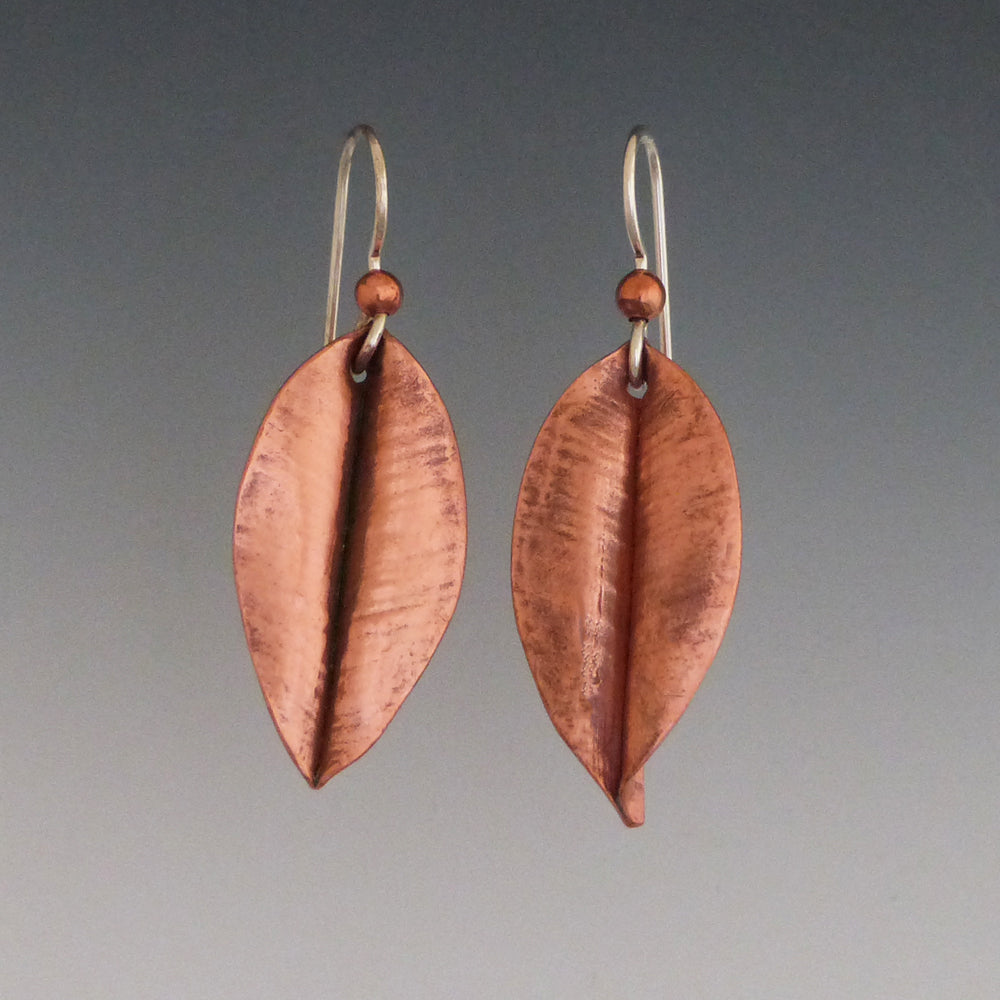 Copper Leaf Earrings