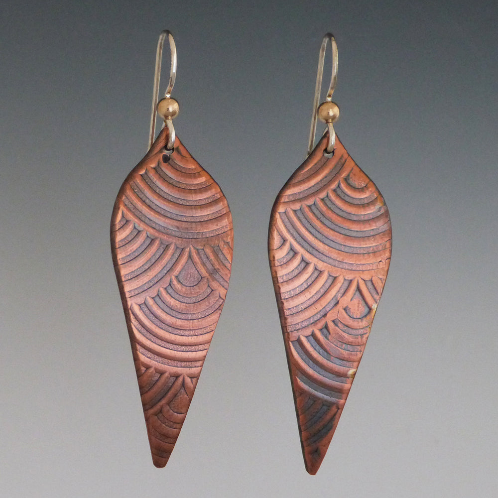 Copper Waves Earrings