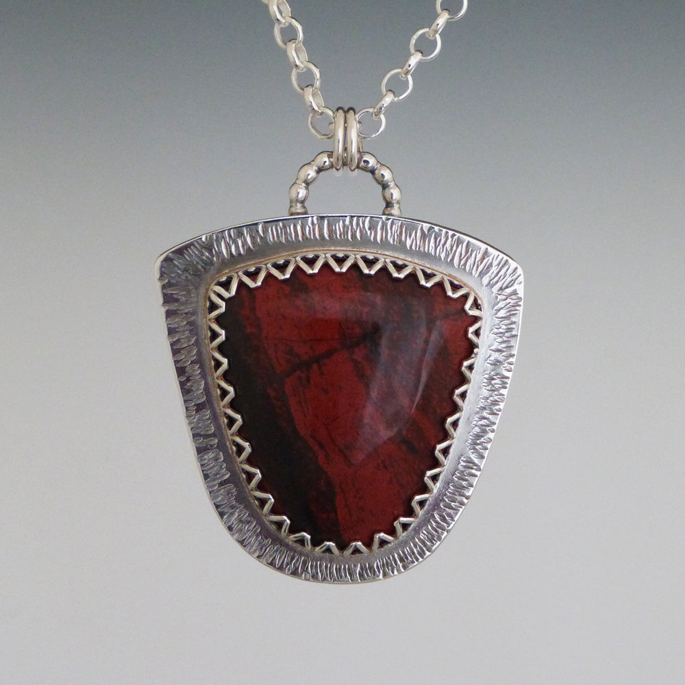 Sterling Silver Red Jasper Pendant
