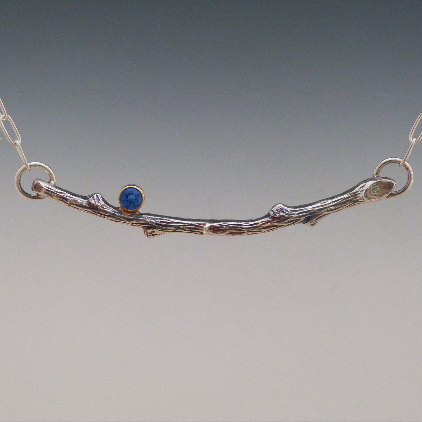 Blue Topaz Twig Necklace