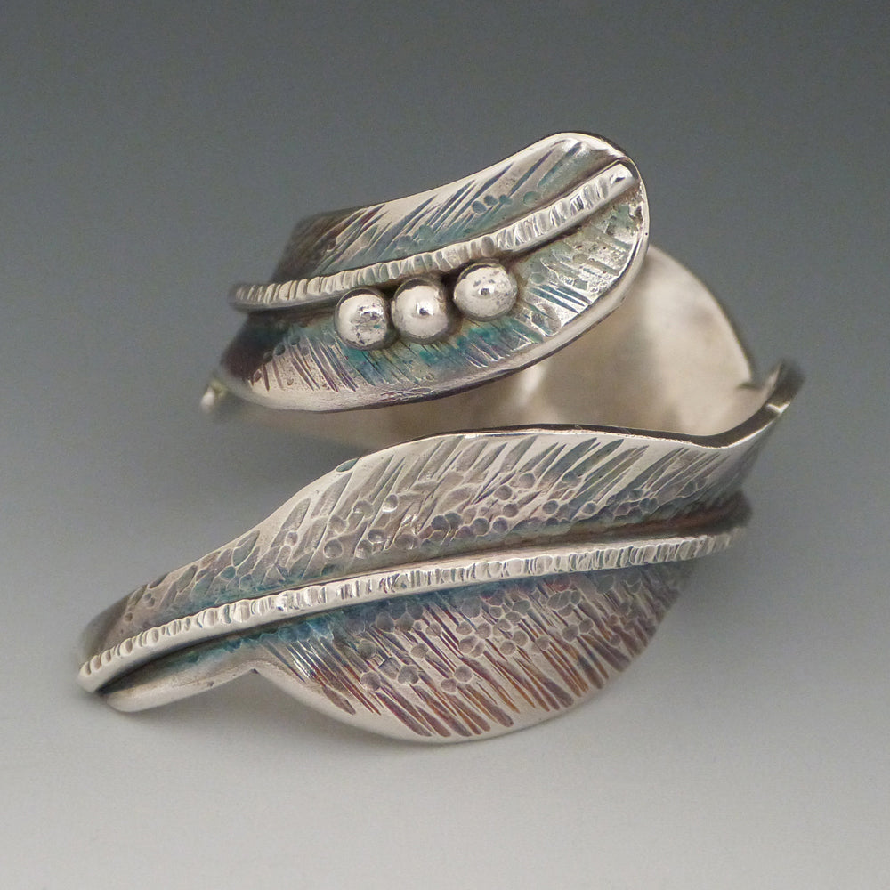 Sterling Silver Feather Wrap Ring