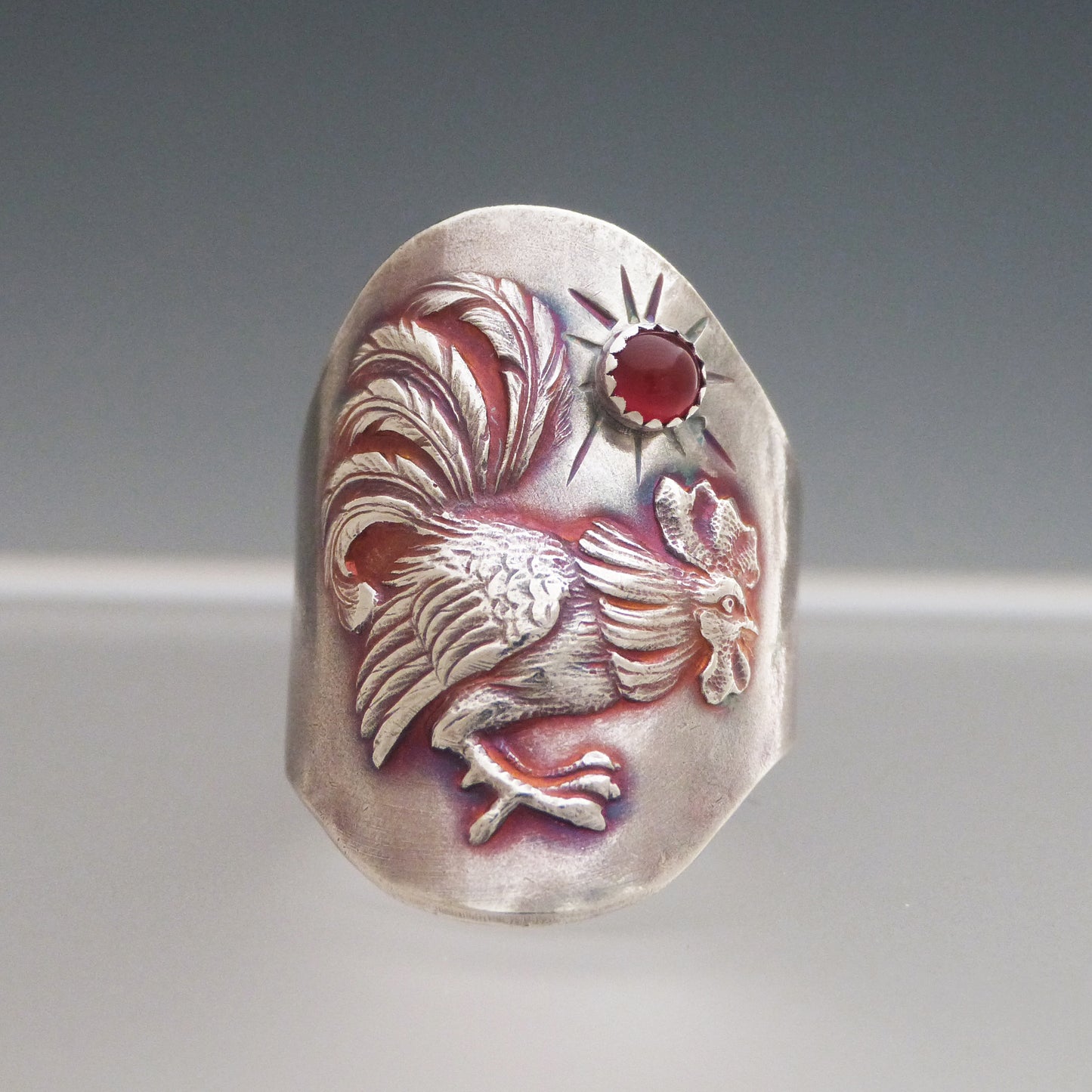 Carnelian Chicken Ring aka "Cock Ring"