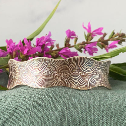 Modern Circles Anticlastic Wavy Cuff