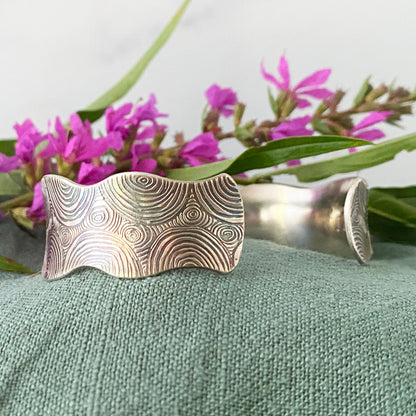 Modern Circles Anticlastic Wavy Cuff