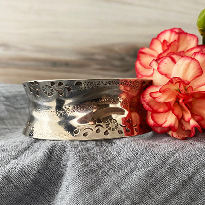 Stamped Floral Cuff