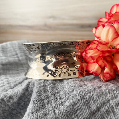 Stamped Floral Cuff