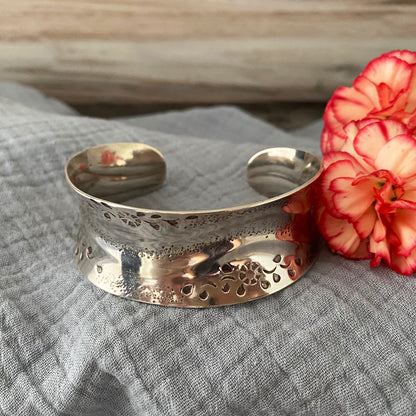 Stamped Floral Cuff