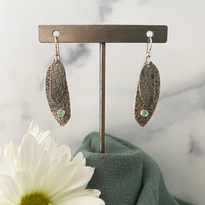 Chrysoprase Double Drop Butterfly Earrings