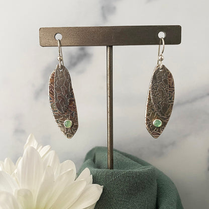 Chrysoprase Double Drop Butterfly Earrings