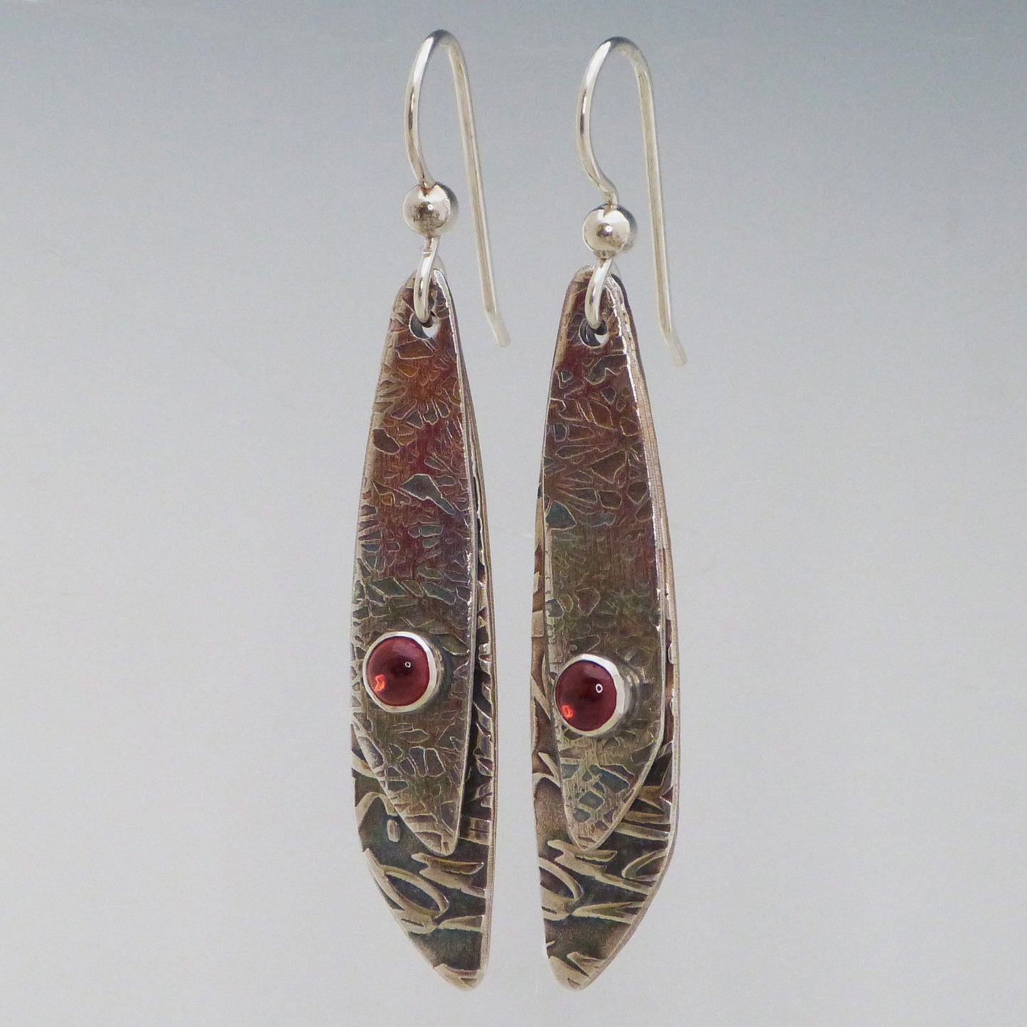Double Drop Garnet Earrings