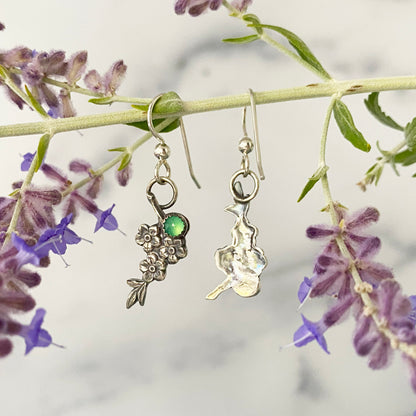 Dogwood with Chrysoprase Earrings