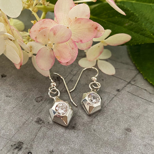 Geometric Cubic Zirconia Earrings