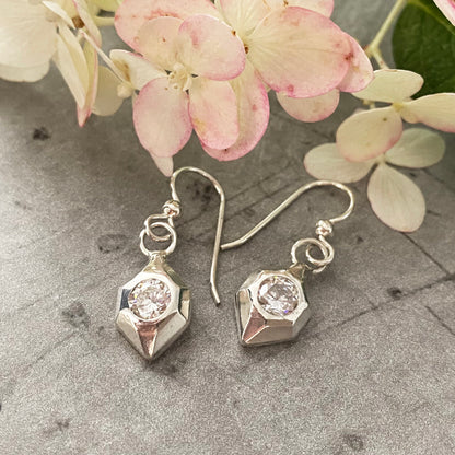 Geometric Cubic Zirconia Earrings