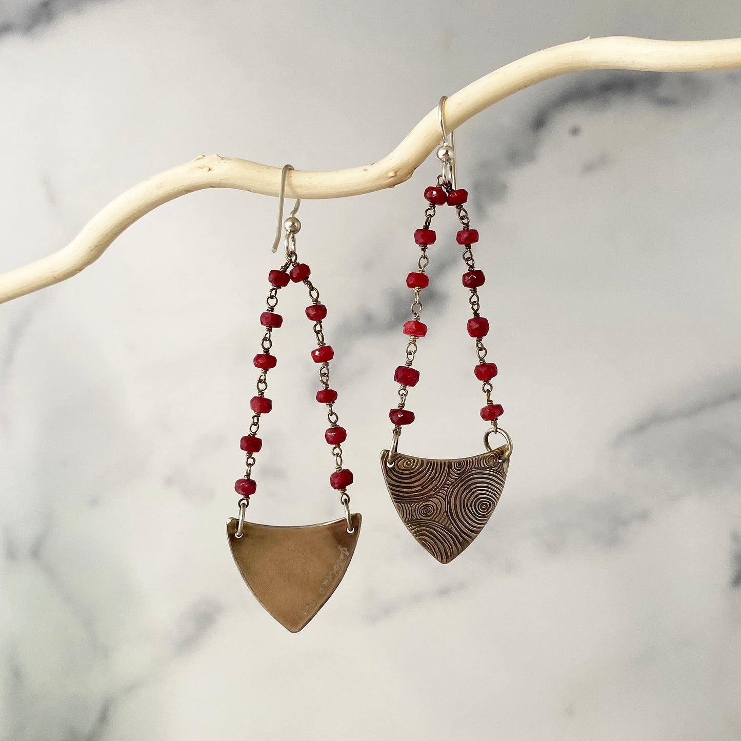 Circular Pattern Shield Earrings