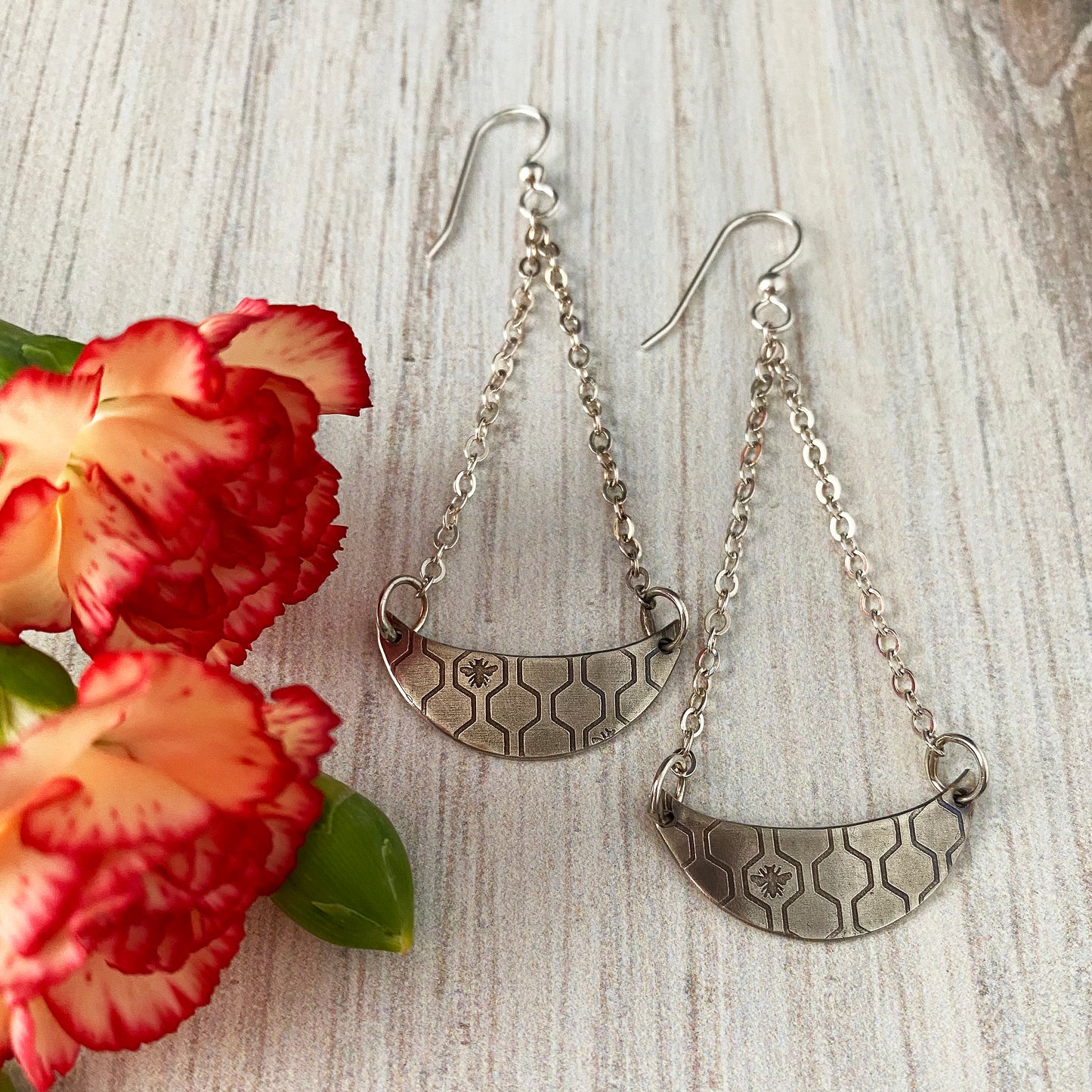 Tiny Bee Dangle Earrings