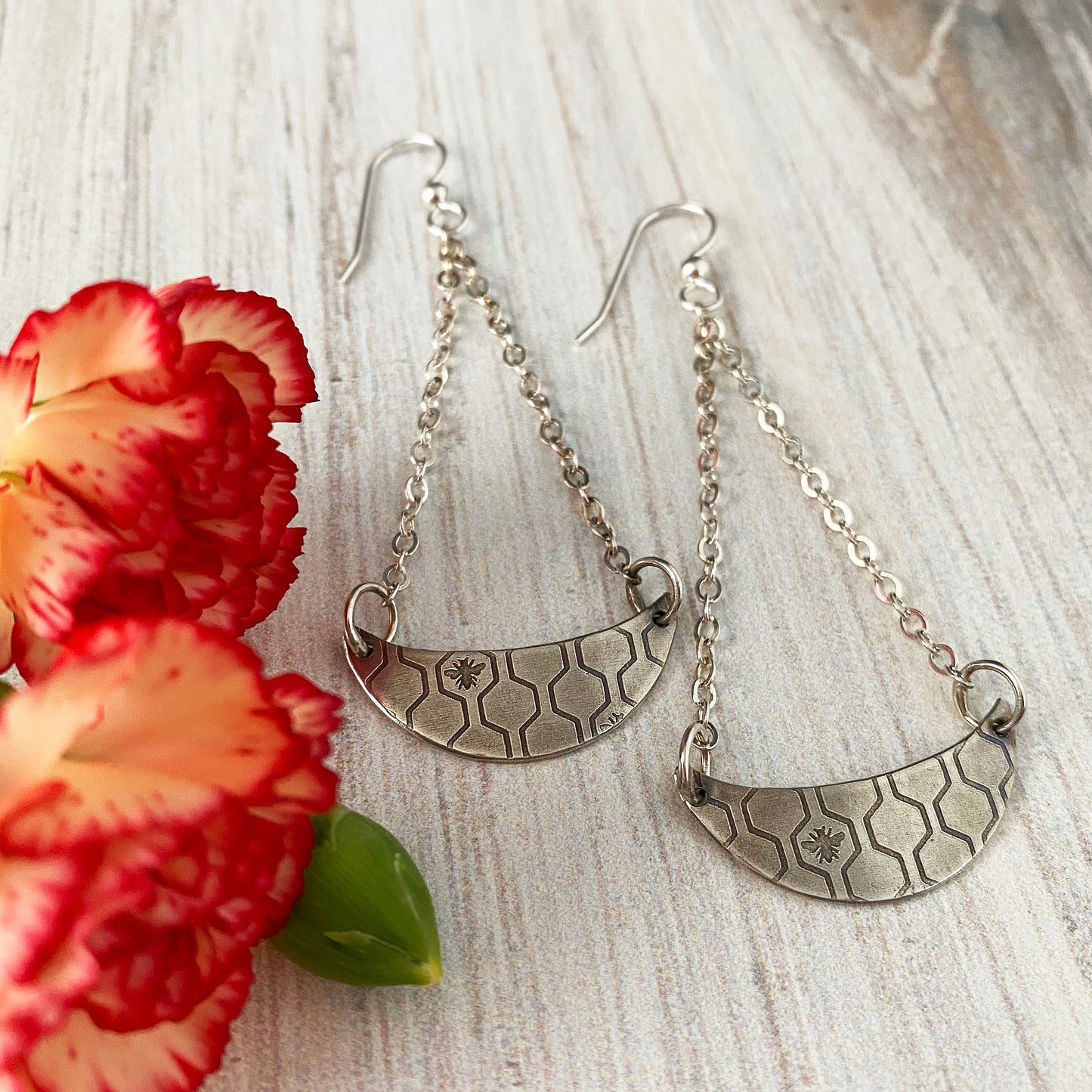 Tiny Bee Dangle Earrings