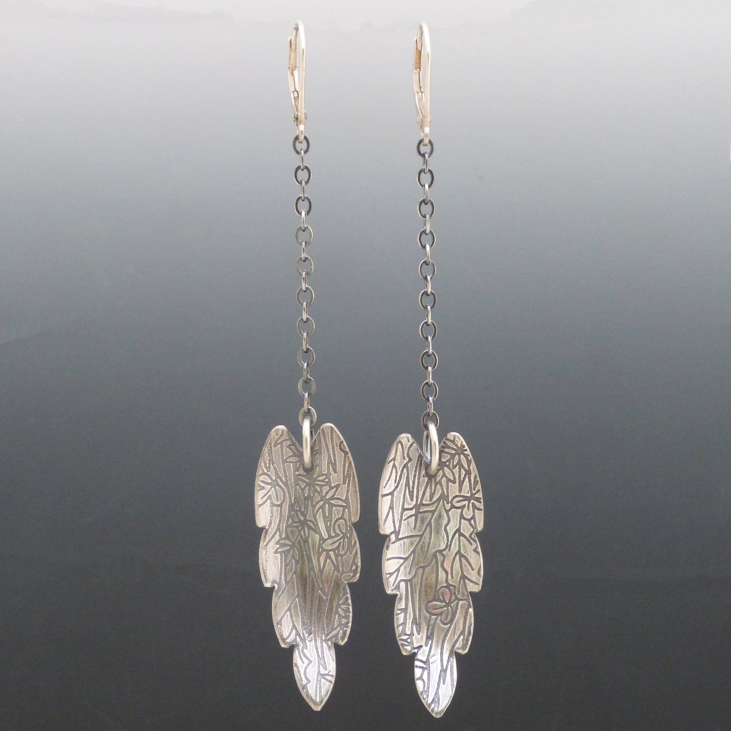 Long Leaf Drop Earrings