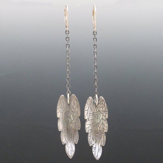 Long Leaf Drop Earrings