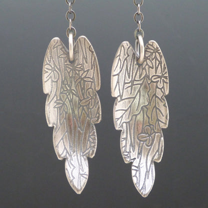 Long Leaf Drop Earrings