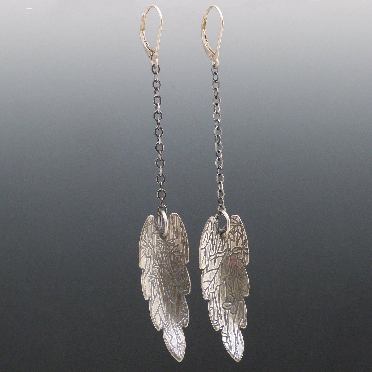 Long Leaf Drop Earrings