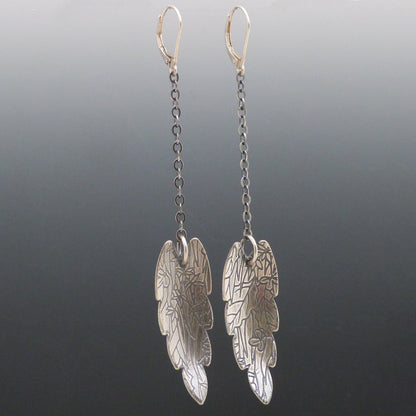 Long Leaf Drop Earrings