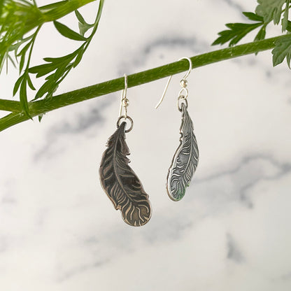 Curved Feather Earrings