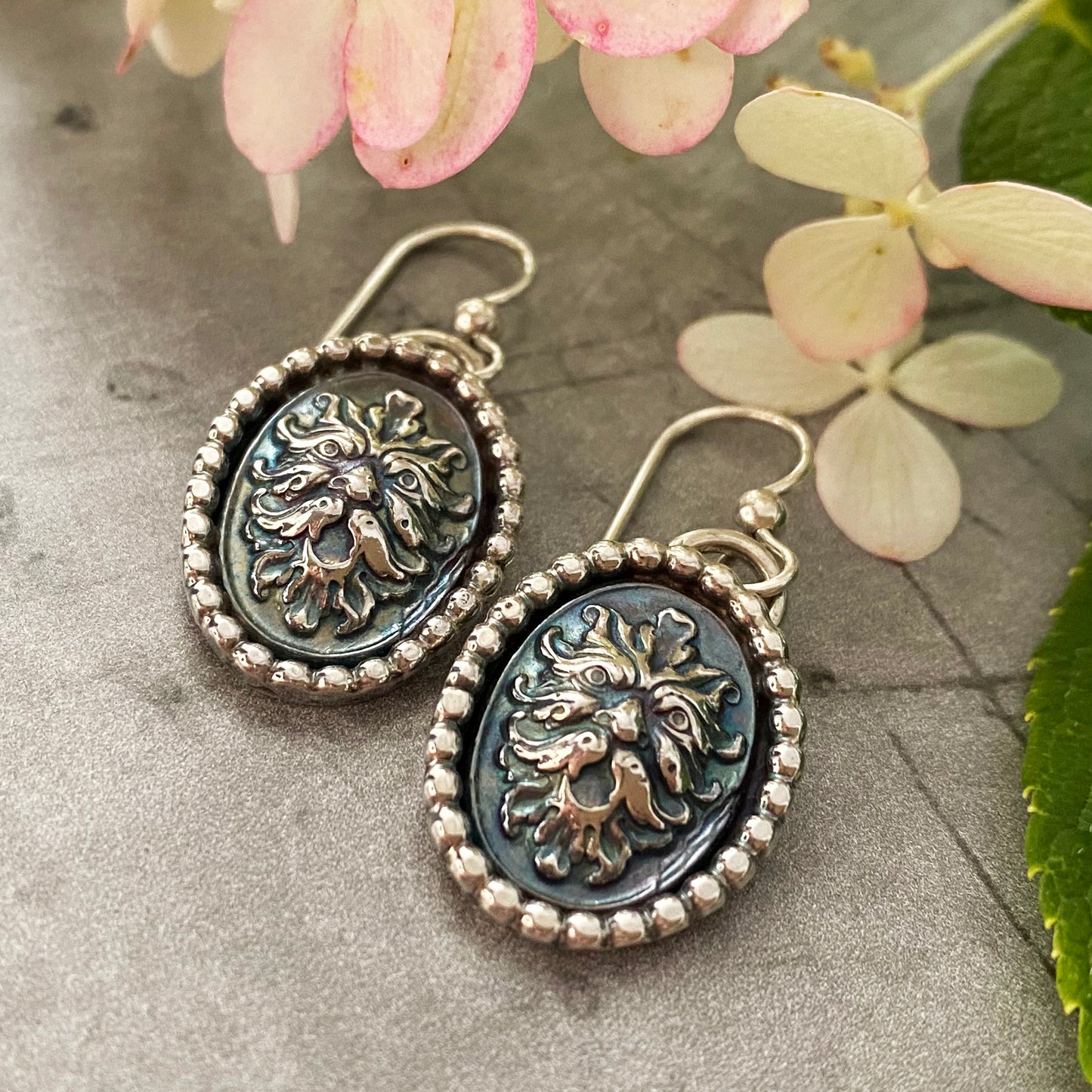 Green Man Earrings