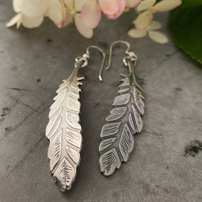 Long Feather Earrings