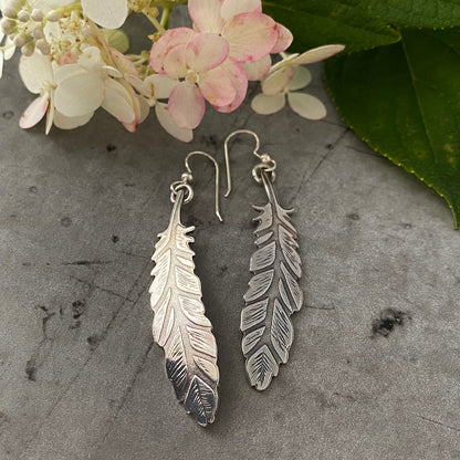 Long Feather Earrings