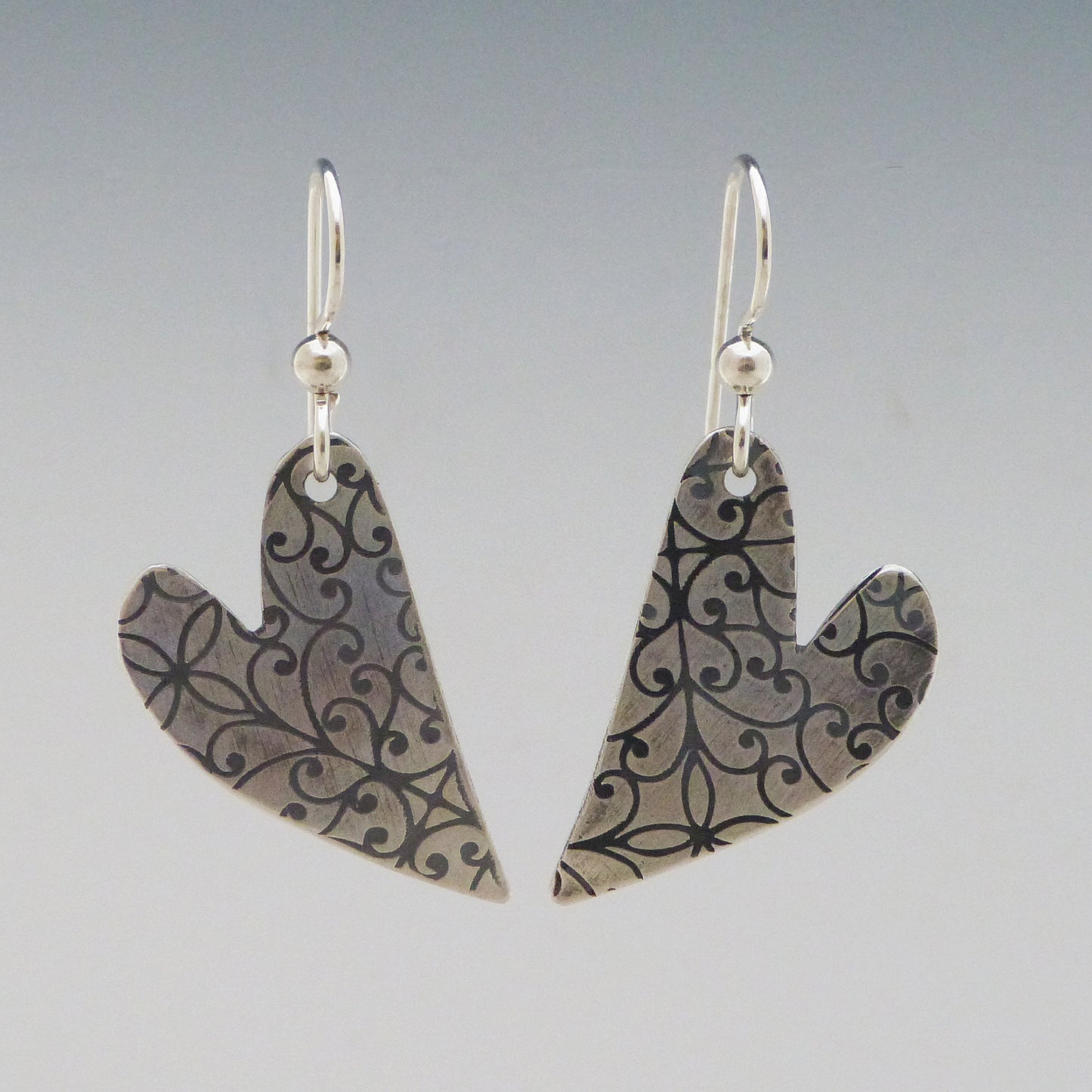 Small Hearts with Iron Fence Pattern