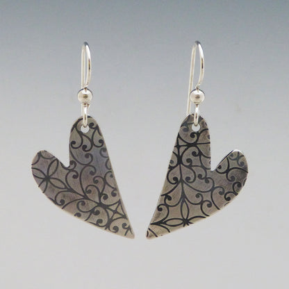 Small Hearts with Iron Fence Pattern