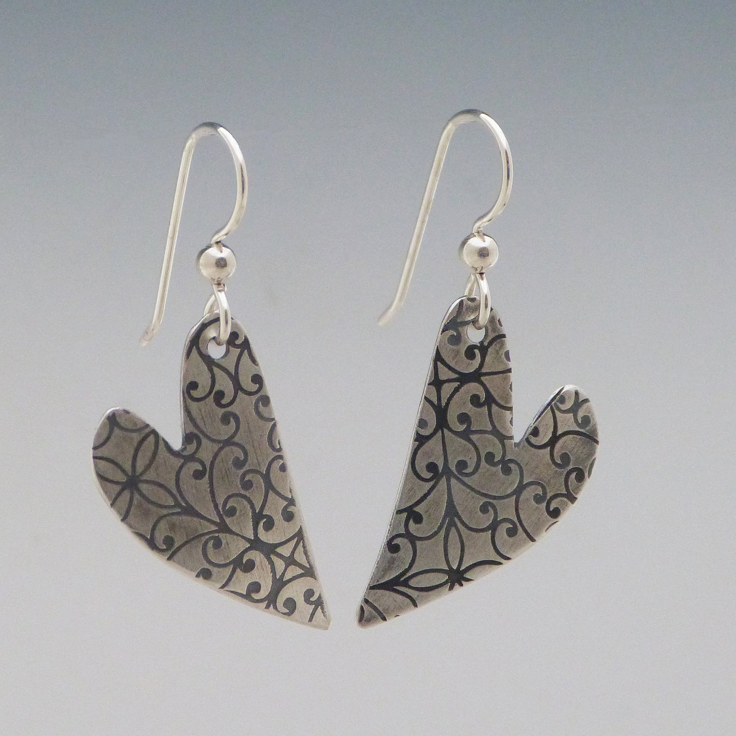 Small Hearts with Iron Fence Pattern