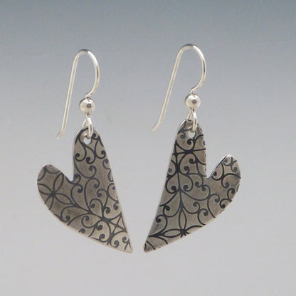 Small Hearts with Iron Fence Pattern