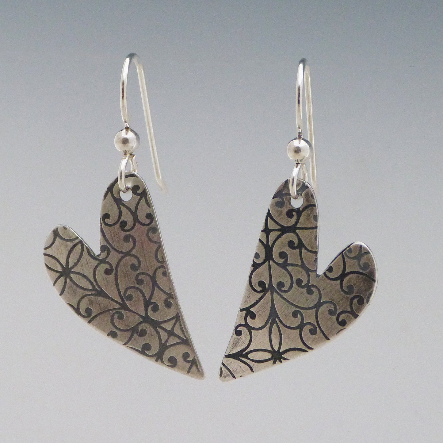 Small Hearts with Iron Fence Pattern