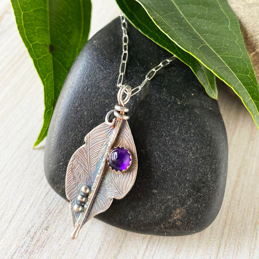 Textured Leaf Necklace