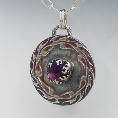 Amethyst Flame Necklace
