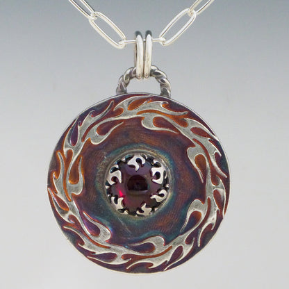 Garnet Flame Necklace