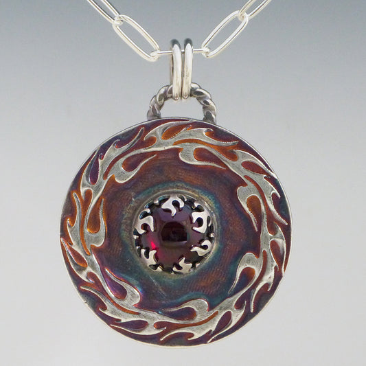 Garnet Flame Necklace