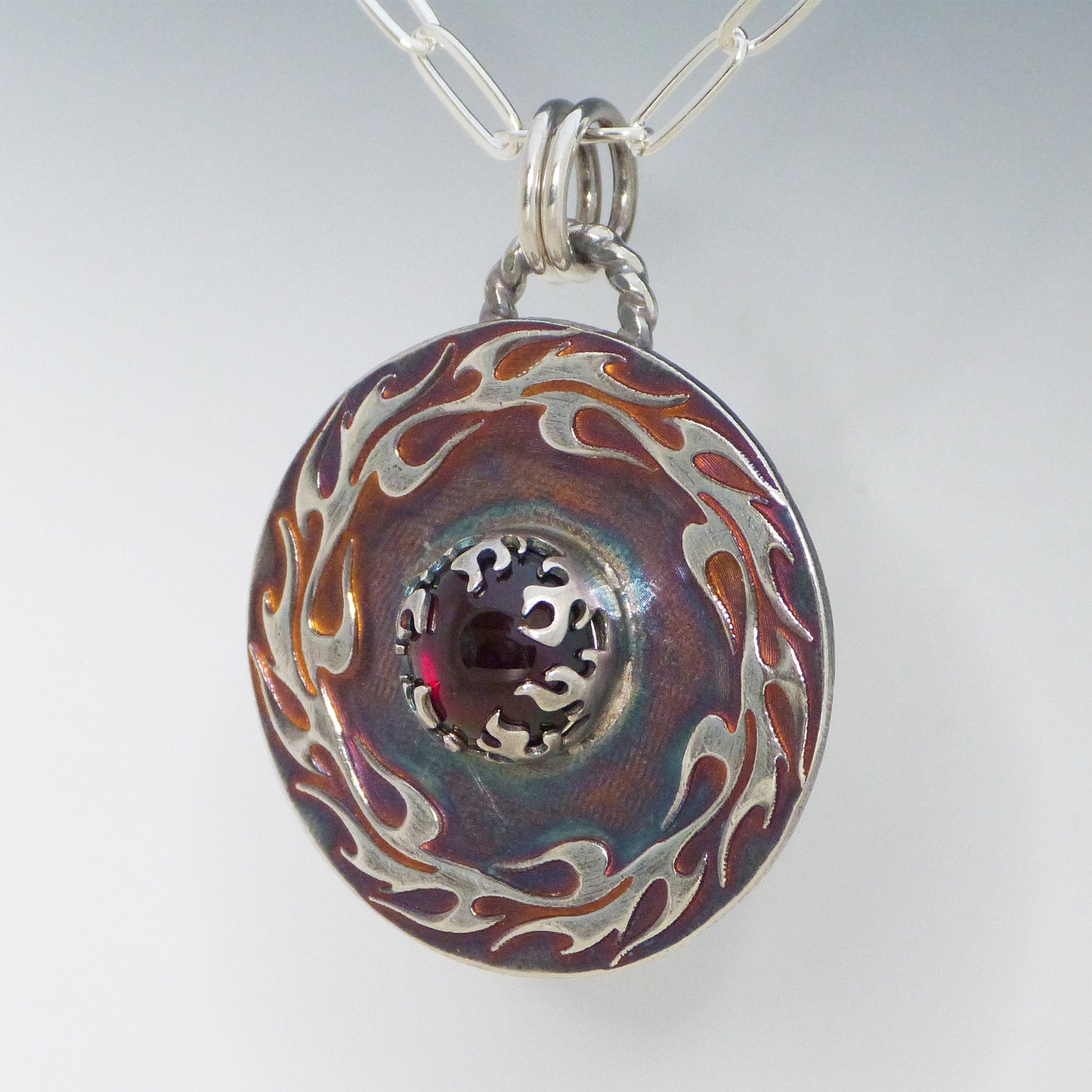 Garnet Flame Necklace