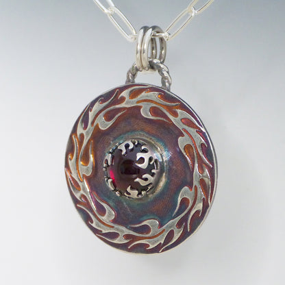 Garnet Flame Necklace