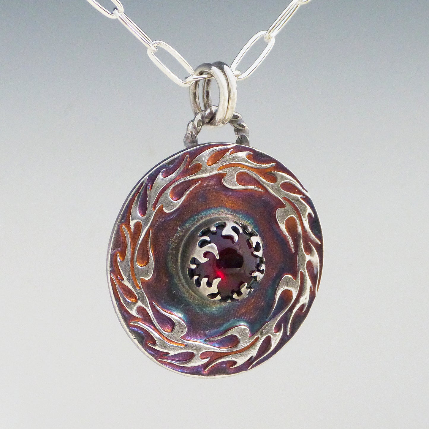Garnet Flame Necklace