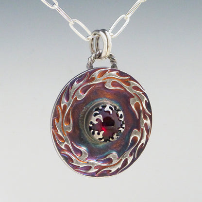 Garnet Flame Necklace