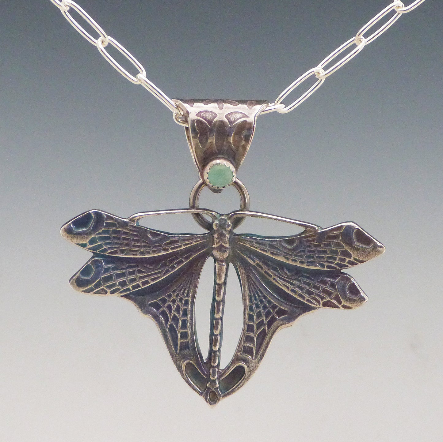 Chrysoprase Mayfly Pendant