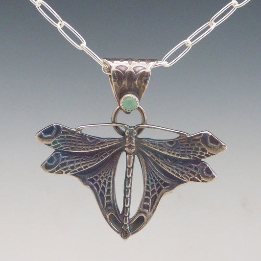 Chrysoprase Mayfly Pendant